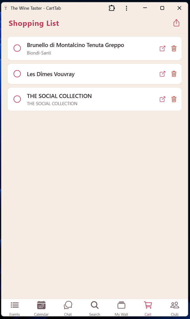 Shopping list